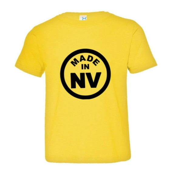 PleaseMeTees™ Toddler From Born Made In Nevada NV Logo Label Tag HQ Tee