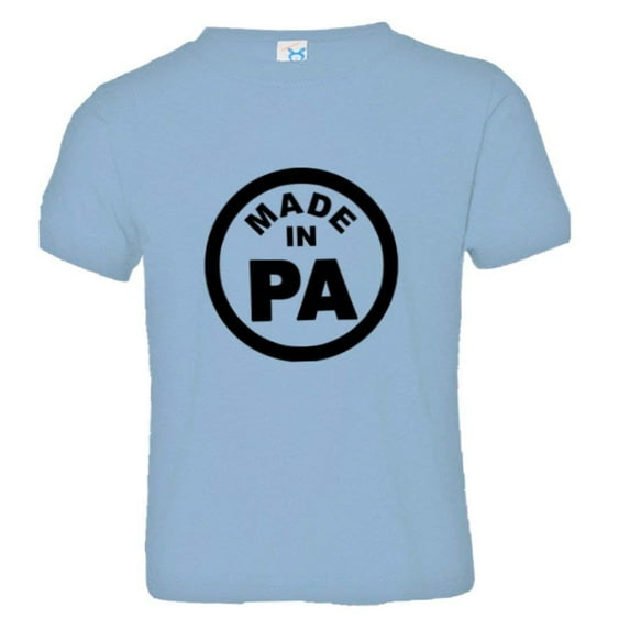 PleaseMeTees™ Toddler From Born Made In Pennsylvania PA Logo Label HQ Tee