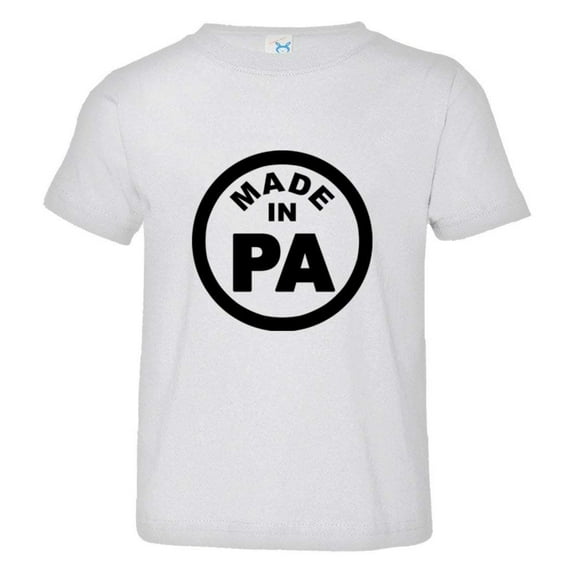 PleaseMeTees™ Toddler From Born Made In Pennsylvania PA Logo Label HQ Tee