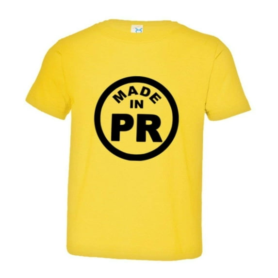 PleaseMeTees™ Toddler From Born Made In Puerto Rico PR Logo Label HQ Tee