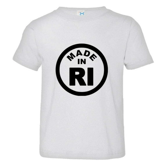 PleaseMeTees™ Toddler From Born Made In Rhode Island RI Logo Label HQ Tee