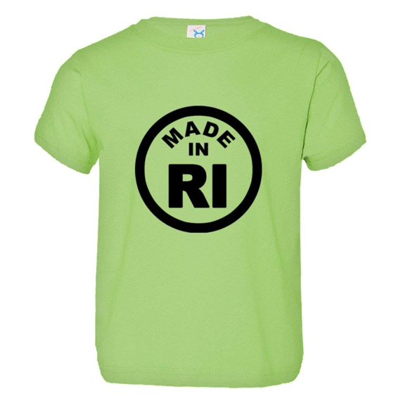 PleaseMeTees™ Toddler From Born Made In Rhode Island RI Logo Label HQ Tee