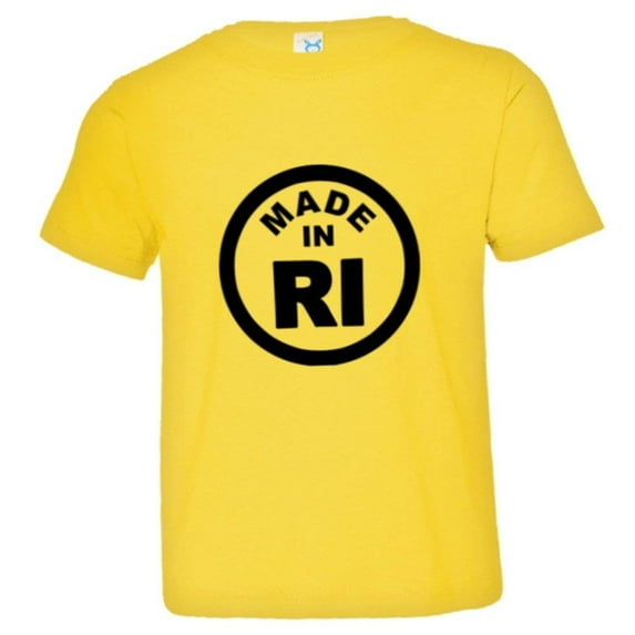 PleaseMeTees™ Toddler From Born Made In Rhode Island RI Logo Label HQ Tee