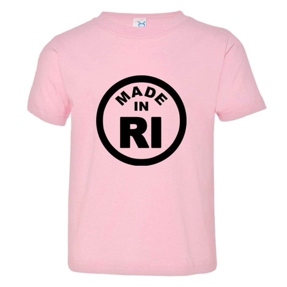 PleaseMeTees™ Toddler From Born Made In Rhode Island RI Logo Label Tee