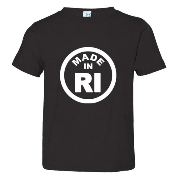PleaseMeTees™ Toddler From Born Made In Rhode Island RI Logo Label Tee