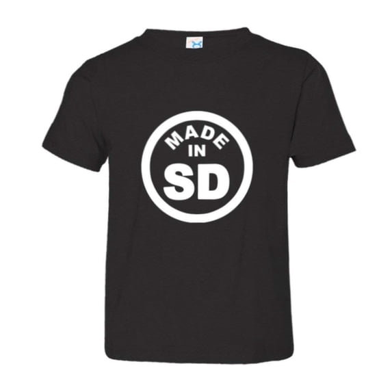 PleaseMeTees™ Toddler From Born Made In South Dakota SD Logo Label HQ Tee
