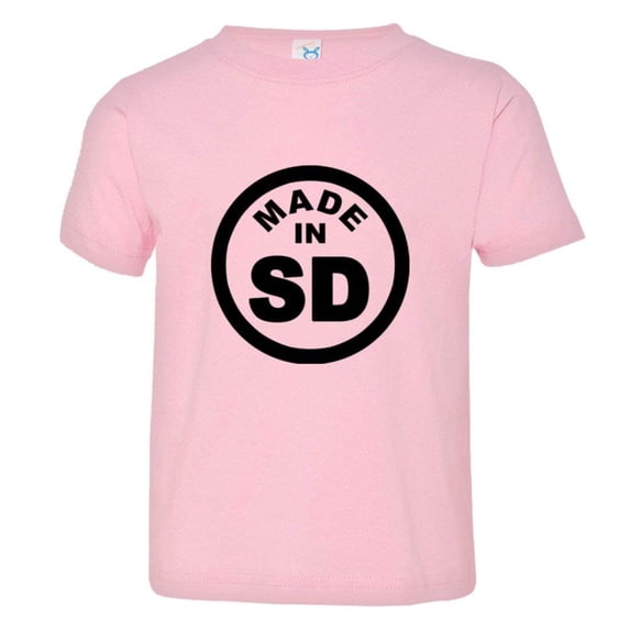 PleaseMeTees™ Toddler From Born Made In South Dakota SD Logo Label HQ Tee