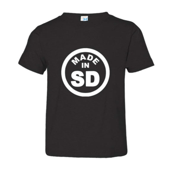 PleaseMeTees™ Toddler From Born Made In South Dakota SD Logo Label Tee