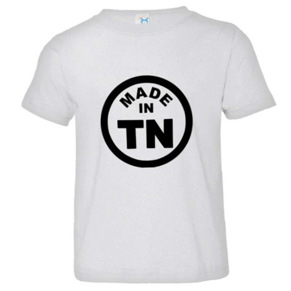 PleaseMeTees™ Toddler From Born Made In Tennessee TN Logo Label HQ Tee