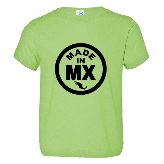 PleaseMeTees™ Toddler Hecho Born Made In Mexico MX Logo Label HQ Tee