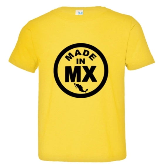 PleaseMeTees™ Toddler Hecho Born Made In Mexico MX Logo Label HQ Tee