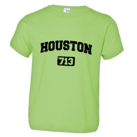 PleaseMeTees™ Toddler Houston 713 Area Code Distressed HQ Tee