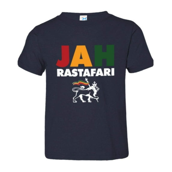 PleaseMeTees™ Toddler Jah Mon Jamaica Rastafari Lion Ya HQ Tee