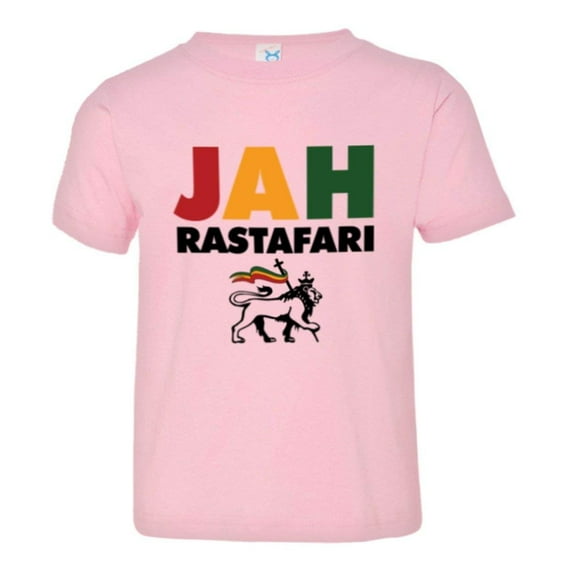 PleaseMeTees™ Toddler Jah Mon Jamaica Rastafari Lion Ya HQ Tee