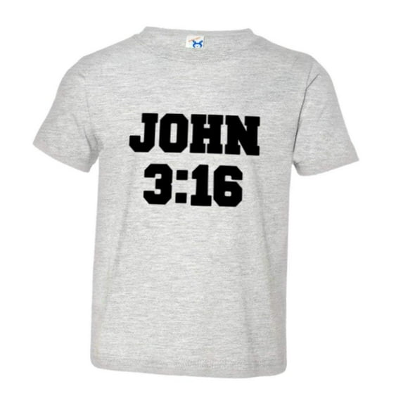PleaseMeTees™ Toddler John 3:16 Christian Bible Verse I Love Jesus 316 Tee