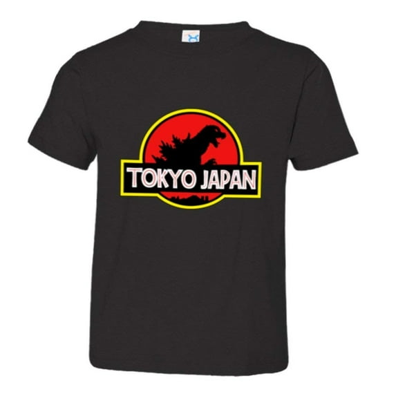 PleaseMeTees™ Toddler Jurassic Tokyo Japan Godzilla Park Logo HQ Tee