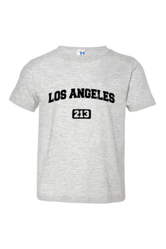 Toddler Los Angeles 213 L.A. Area Code Distressed HQ Tee