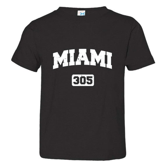 PleaseMeTees™ Toddler Miami Florida 305 Area Code Distressed HQ Tee
