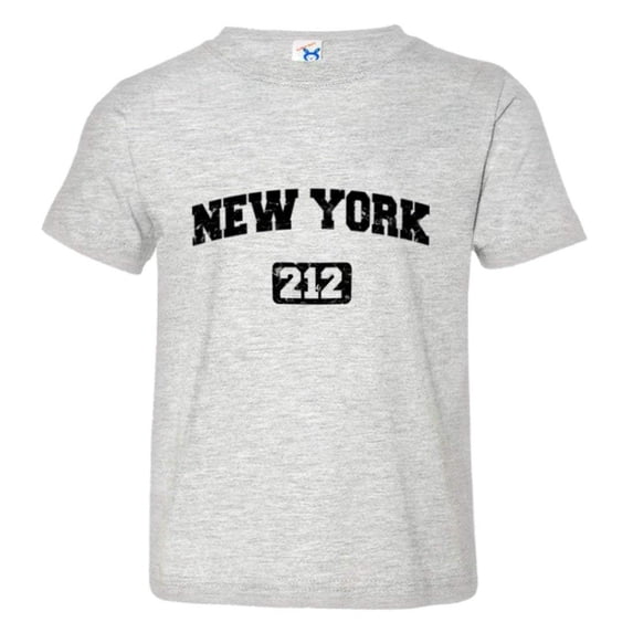 PleaseMeTees™ Toddler New York 212 Area Code I Love NY Distressed Tee