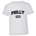thumbnail image 1 of PleaseMeTees™ Toddler Philly 215 Area Code Philadelphia Distressed HQ Tee, 1 of 1