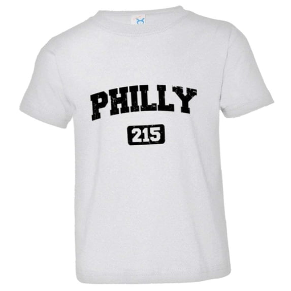 PleaseMeTees™ Toddler Philly 215 Area Code Philadelphia Distressed HQ Tee