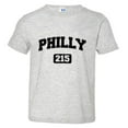 thumbnail image 1 of PleaseMeTees™ Toddler Philly 215 Area Code Philadelphia Distressed HQ Tee, 1 of 1