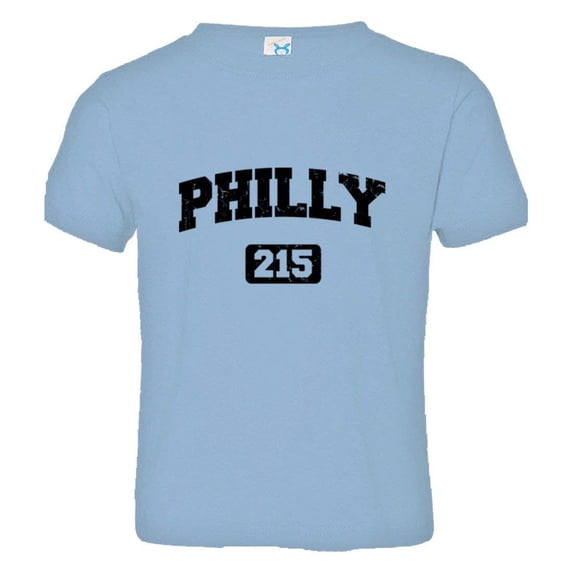PleaseMeTees™ Toddler Philly 215 Area Code Philadelphia Distressed HQ Tee