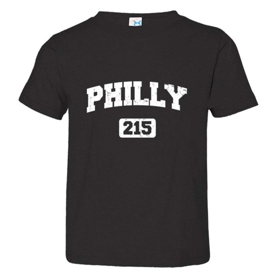 PleaseMeTees™ Toddler Philly 215 Area Code Philadelphia Distressed Tee