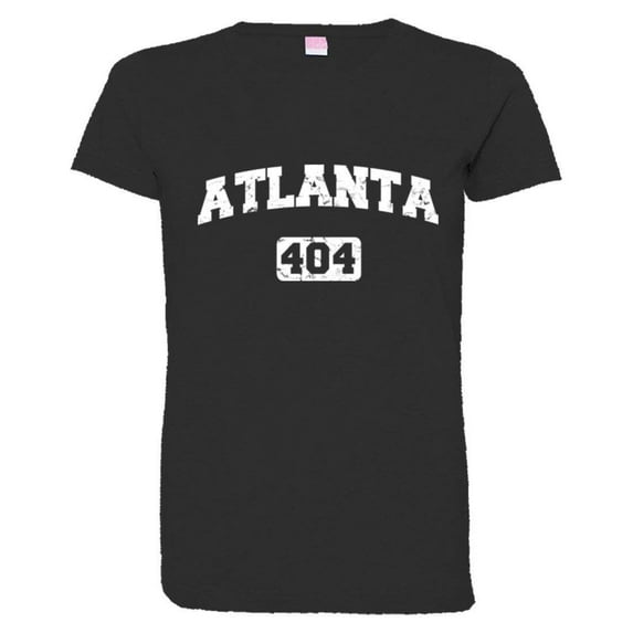 PleaseMeTees™ Womens Atlanta 404 Area Code Distressed HQ Tee