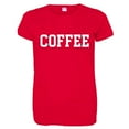 thumbnail image 1 of PleaseMeTees™ Womens Basic Coffee College Word I Love Morning Cafe Tee, 1 of 1