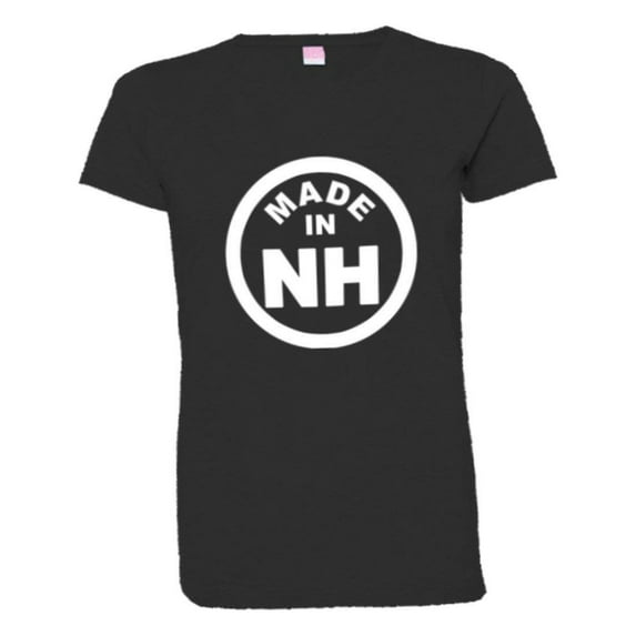 PleaseMeTees™ Womens Born Made In New Hampshire NH Logo Label HQ Tee