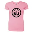 thumbnail image 1 of PleaseMeTees™ Womens Born Made In New Jersey NJ State Logo Label HQ Tee, 1 of 1