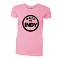 thumbnail image 1 of PleaseMeTees™ Womens Born Made Indianapolis Indiana Logo Label HQ Tee, 1 of 1