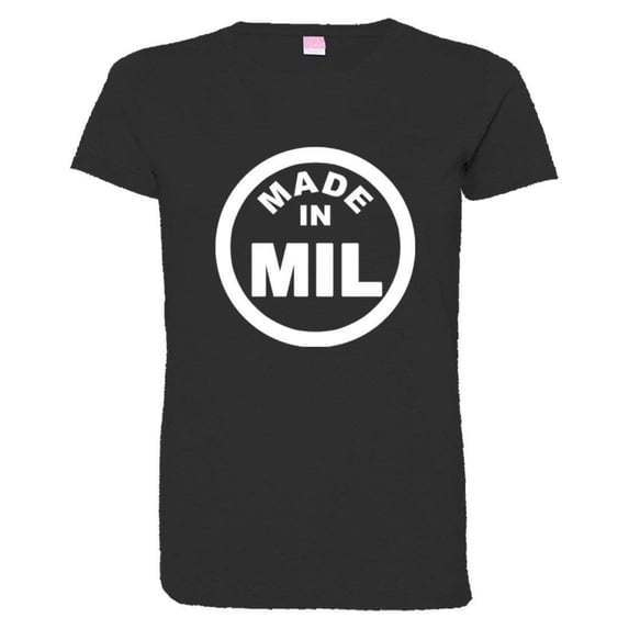 PleaseMeTees™ Womens Born Made Milwaukee WI Wisconsin Logo Label HQ Tee