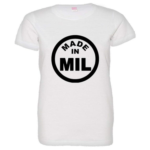 PleaseMeTees™ Womens Born Made Milwaukee WI Wisconsin Logo Label HQ Tee