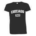 thumbnail image 1 of PleaseMeTees™ Womens Chicago 312 Area Code Distressed HQ Tee, 1 of 1