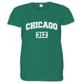 thumbnail image 1 of PleaseMeTees™ Womens Chicago 312 Area Code Distressed HQ Tee, 1 of 1