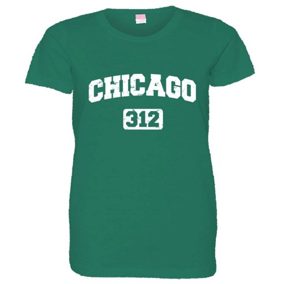 PleaseMeTees™ Womens Chicago 312 Area Code Distressed HQ Tee