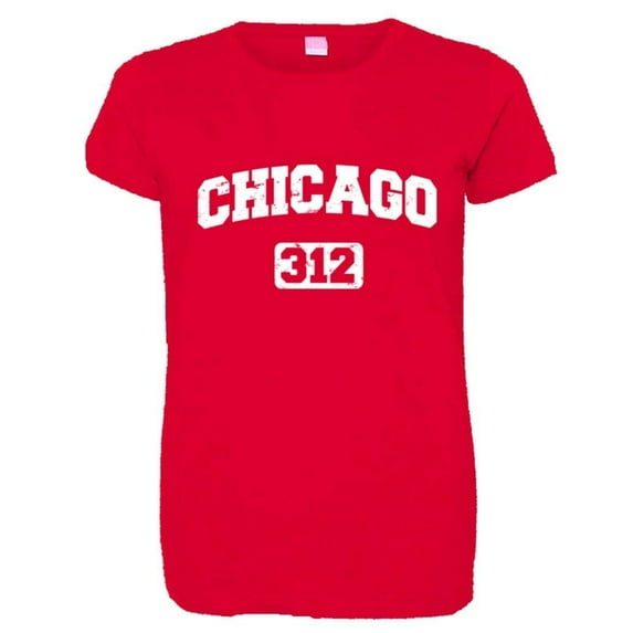 PleaseMeTees™ Womens Chicago 312 Area Code Distressed HQ Tee