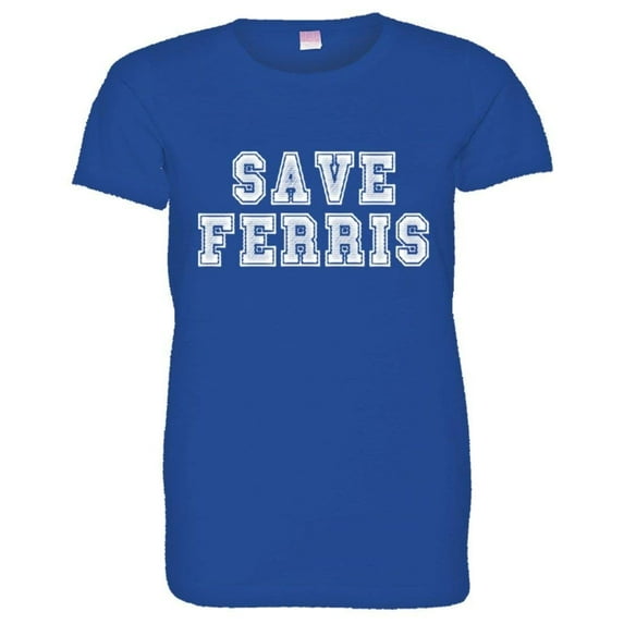 PleaseMeTees™ Womens Classic Save Ferris Beuller Day Off Vintage HQ Tee