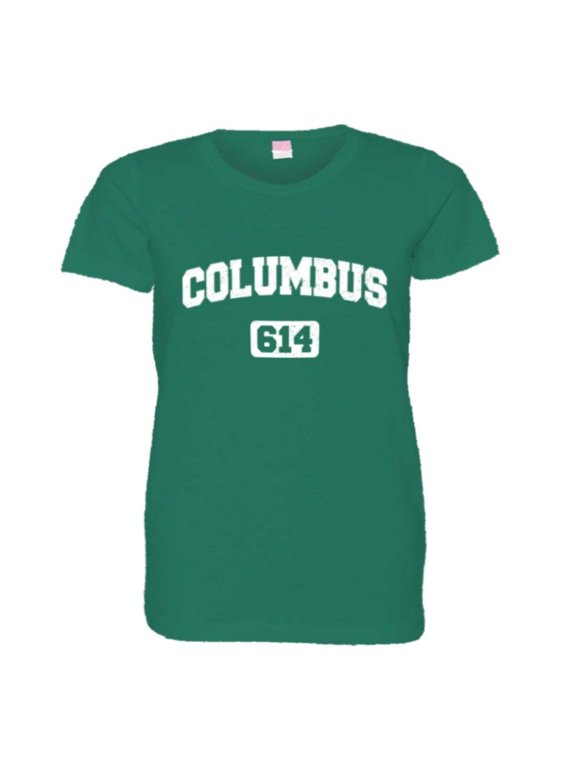 ™ Womens Columbus 614 CBUS Area Code Distressed HQ Tee