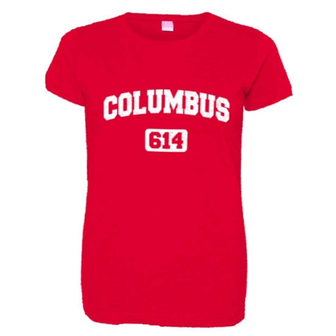 PleaseMeTees™ Womens Columbus 614 CBUS Area Code Distressed HQ Tee ...