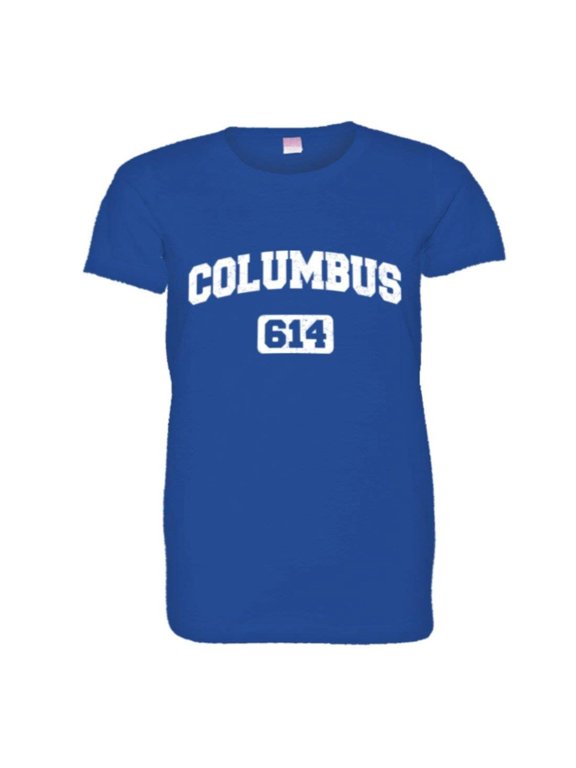 ™ Womens Columbus 614 CBUS Area Code Distressed HQ Tee