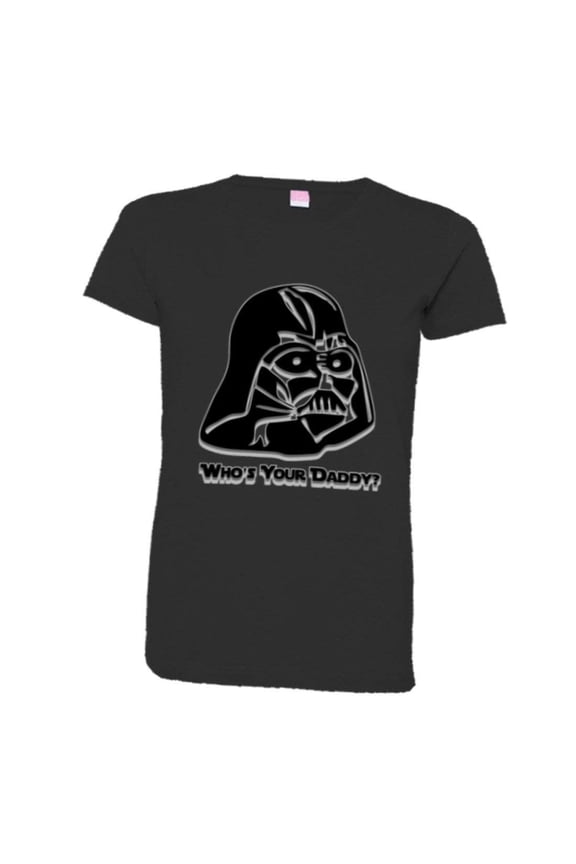 ™ Womens Cool Darth Vader Whos Your Daddy Embossed HQ Tee