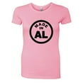 thumbnail image 1 of PleaseMeTees™ Womens From Born Made In Alabama AL Logo Label Tag HQ Tee, 1 of 1
