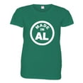 thumbnail image 1 of PleaseMeTees™ Womens From Born Made In Alabama AL Logo Label Tag HQ Tee, 1 of 1