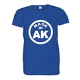 thumbnail image 1 of PleaseMeTees™ Womens From Born Made In Alaska AK Logo Label Tag HQ Tee, 1 of 1