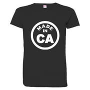 PleaseMeTees™ Womens From Born Made In California CA Logo Label HQ Tee