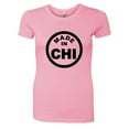 thumbnail image 1 of PleaseMeTees™ Womens From Born Made In Chicago IL Logo Label HQ Tee, 1 of 1