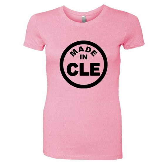 PleaseMeTees™ Womens From Born Made In Cleveland OH Logo Label HQ Tee